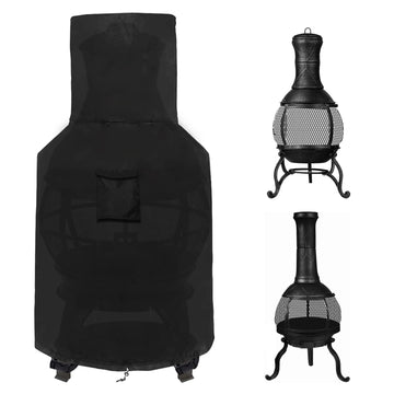 Chiminea Cover Waterproof Patio Chiminea Fire Pit Cover Heavy Duty Weather Resistant Outdoor Chimney Protective Cover