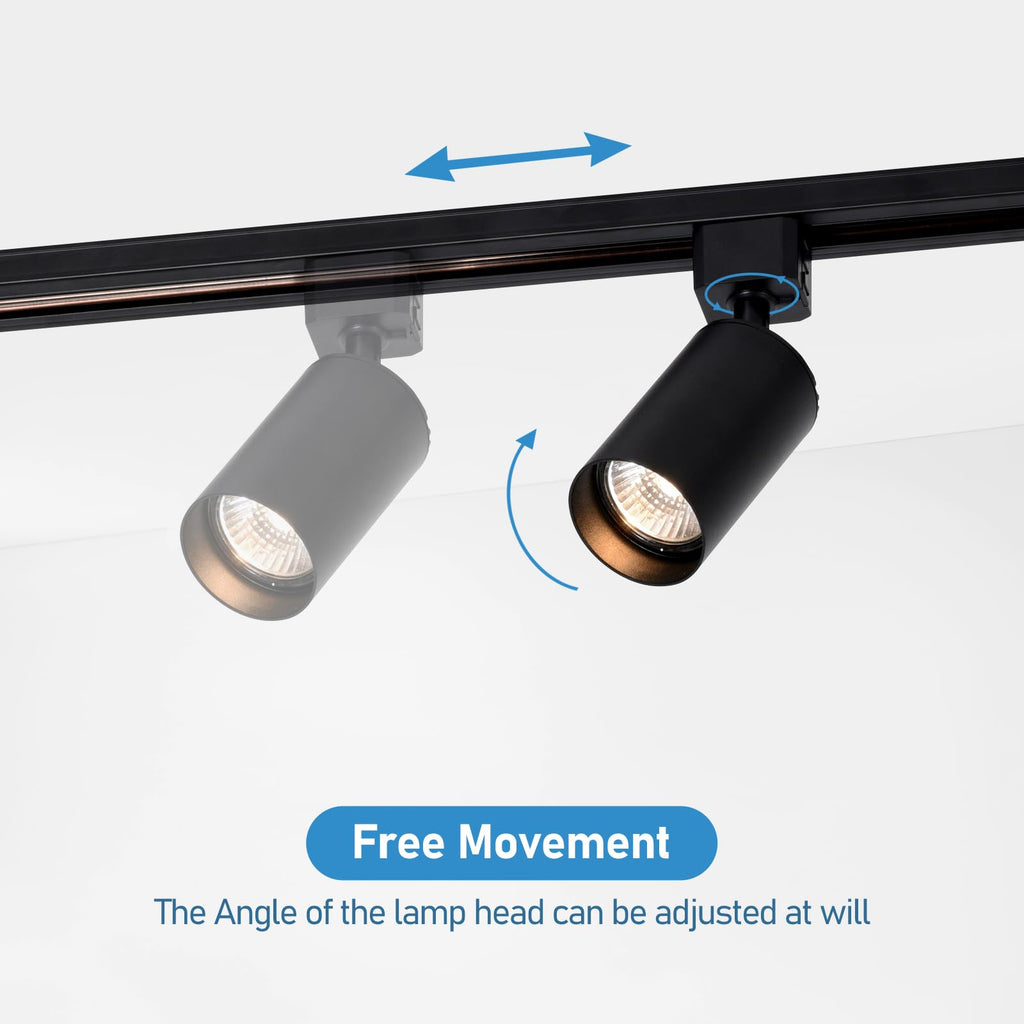 Plug in Track Lighting with Power Cord, 4-Light GU10 Track Lighting Kit with Track Rail, Modern Kitchen LED Track