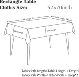 Rectangle Tablecloth - 52 x 70 Inch - Beige Linen Table Cloth - Farmhouse Floral Print Washable Tabl
