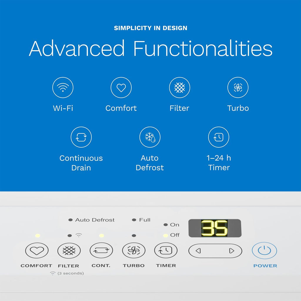 Dehumidifier 7,000 Sq Ft Wi-Fi (50 Pint MAX 120 Pint at 95°F, 90% RH) for Home, Office