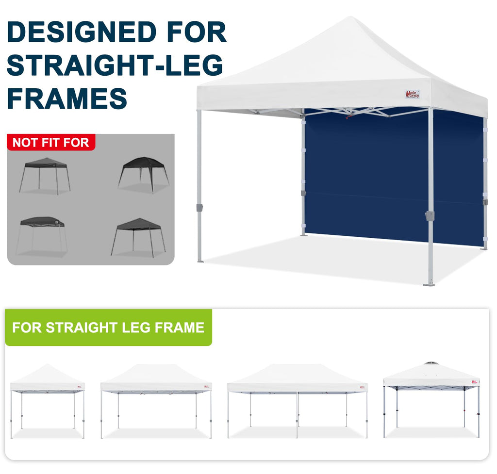 10x10 Pop Up Canopy Sidewall Only1-Pack Navy Blue
