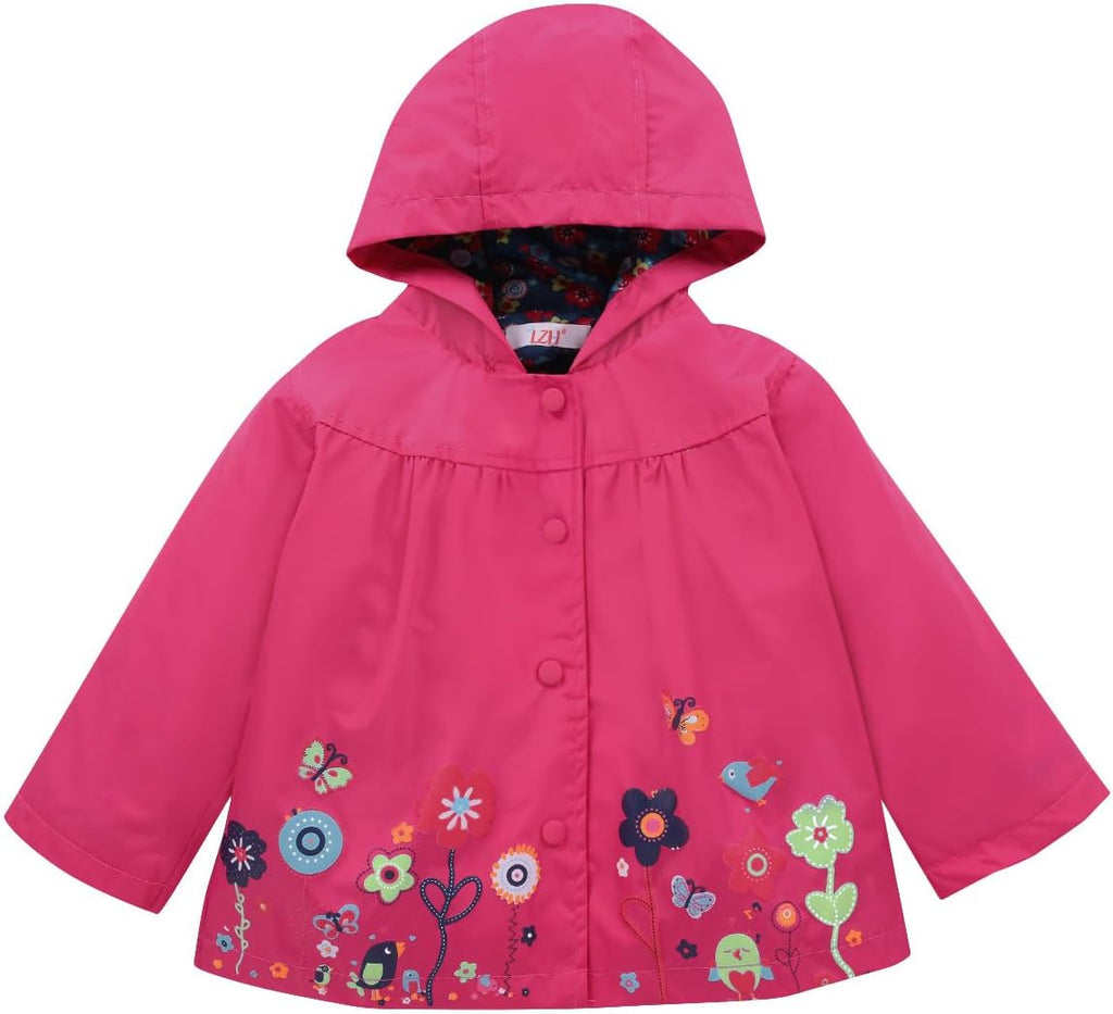 Toddler Girls Raincoat Waterproof Rain Jacket toddler Hooded Pants Suit