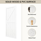 60"(Double 31") x80" Sliding Closet Door, K Style Bypass Closet Door with Hardware Kit & Matching Fa
