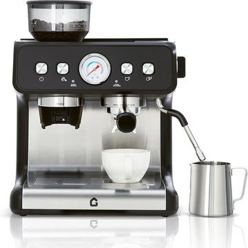 Espresso Machine with Grinder, 20 Bar Semi Automatic Espresso Maker with 30-Setting Precision Coffee Grinder & Steam