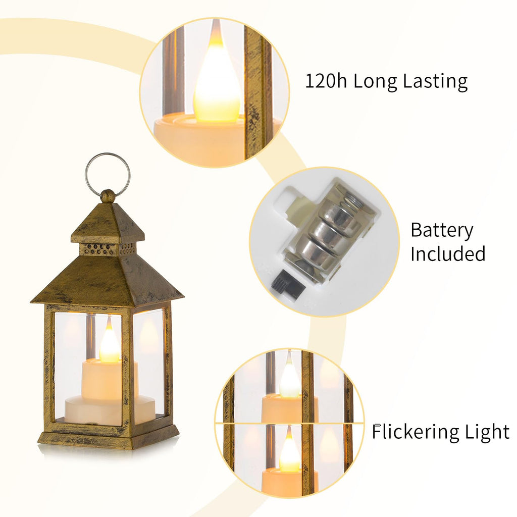 Gold Mini Lantern for Centerpiece, Pack of 10