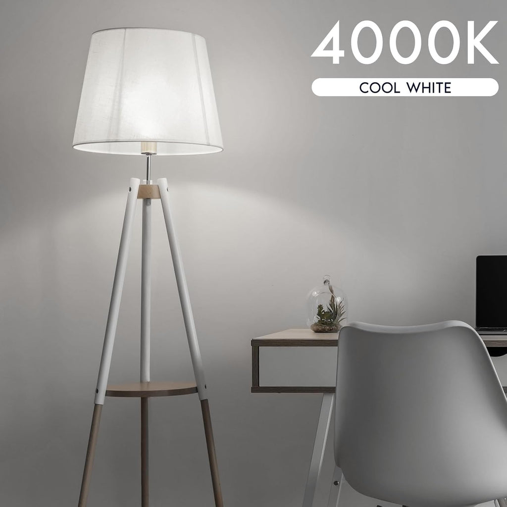 A19 LED Light Bulb 75 Watt Equivalent, 4000K Cool White, 1100LM, Non-Dimmable, Standard LED Light Bulbs, 9.5W, E26