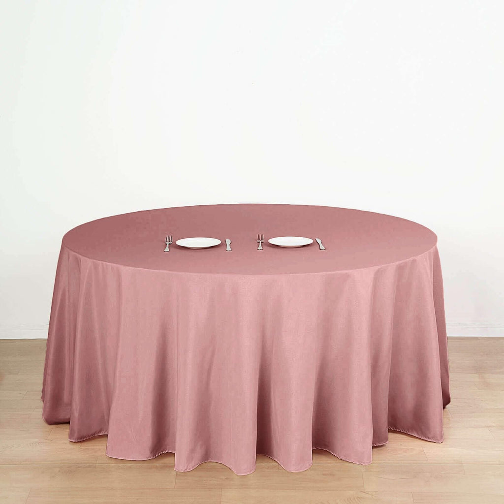Round Tablecloth, 132 Inch Stain & Wrinkle Resistant Washable Table Cloth, Decorative Polyester Fabric Table Cover