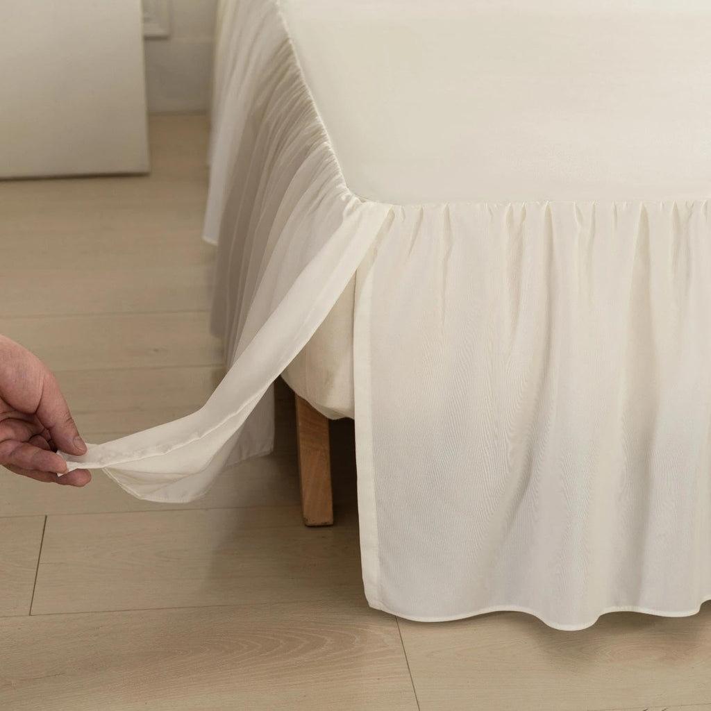 Bed Skirt Queen Size Ruffled Bed Skirt, 14'' Queen Dust Ruffle Bed Skirts | With Split Corners, Dust Ruffle with