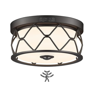 Motion Sensor Outdoor Ceiling Light, LED Flush Mount Porch Light