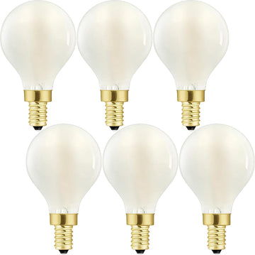 E12 Globe Candelabra Bulb Dimmable LED Bulb 40W Frosted Light Bulb,2700K
