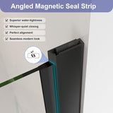 Frameless Pivot Shower Door 36"-38" W x 72" H