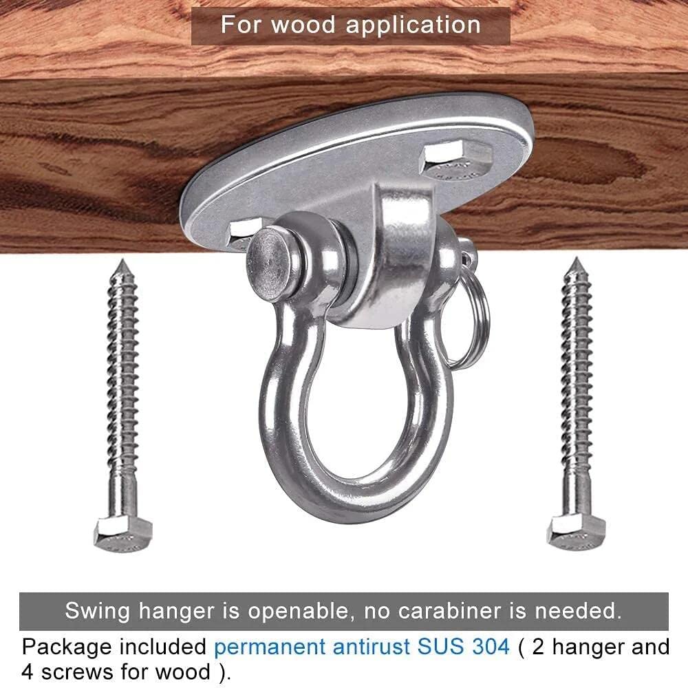 2Pack Heavy Duty Swing Hanger 180° Ceiling Swing Mount 2000 LBS Capacity