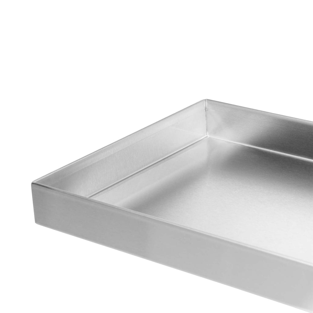 Pit Cover for 30"x6" Linear Burner Pan (33" x 9" Actual Size), Commercial Grade, Stainless Steel, Reinforced Wrapped