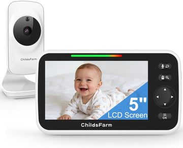 No WiFi Baby Monitor with Camera and Audio, 5" Video Screen