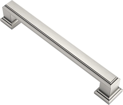10 Pack Brushed Satin Nickel Cabinet Pulls, 5 Inch(128mm) Hole Center Cabinet Handles Kitchen Pulls for Cabinets and