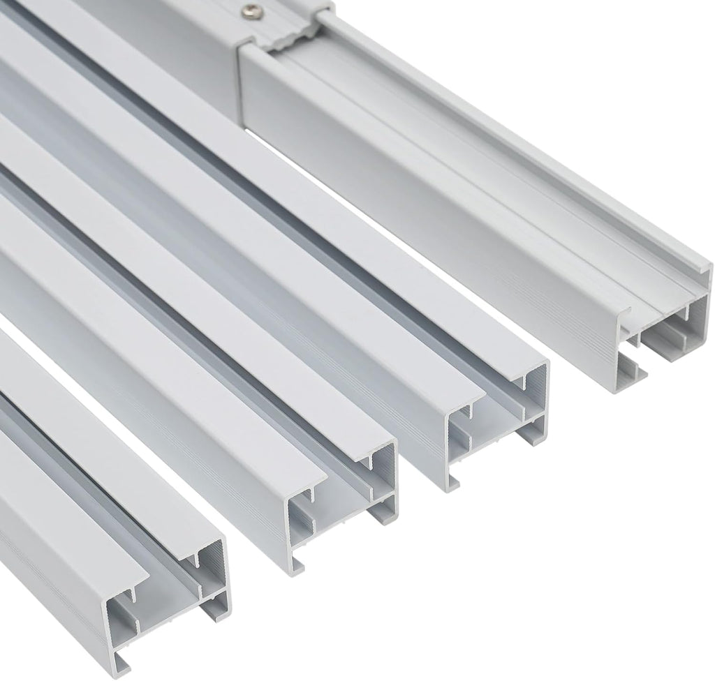 Smart Electric Curtain Track 85"-165", Motorized Curtain Rail with Remote, Voice & App Control, Ceiling Mount Curtain