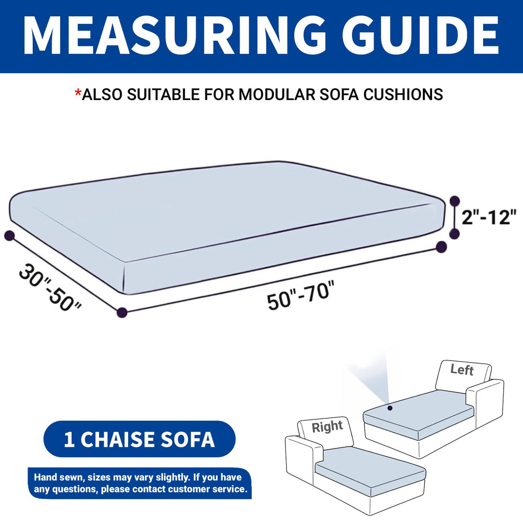 Sectional Couch Covers for L Shaped Chaise Lounge 1 Piece Separate Cushion Couch Universal Replacement Unique Pattern