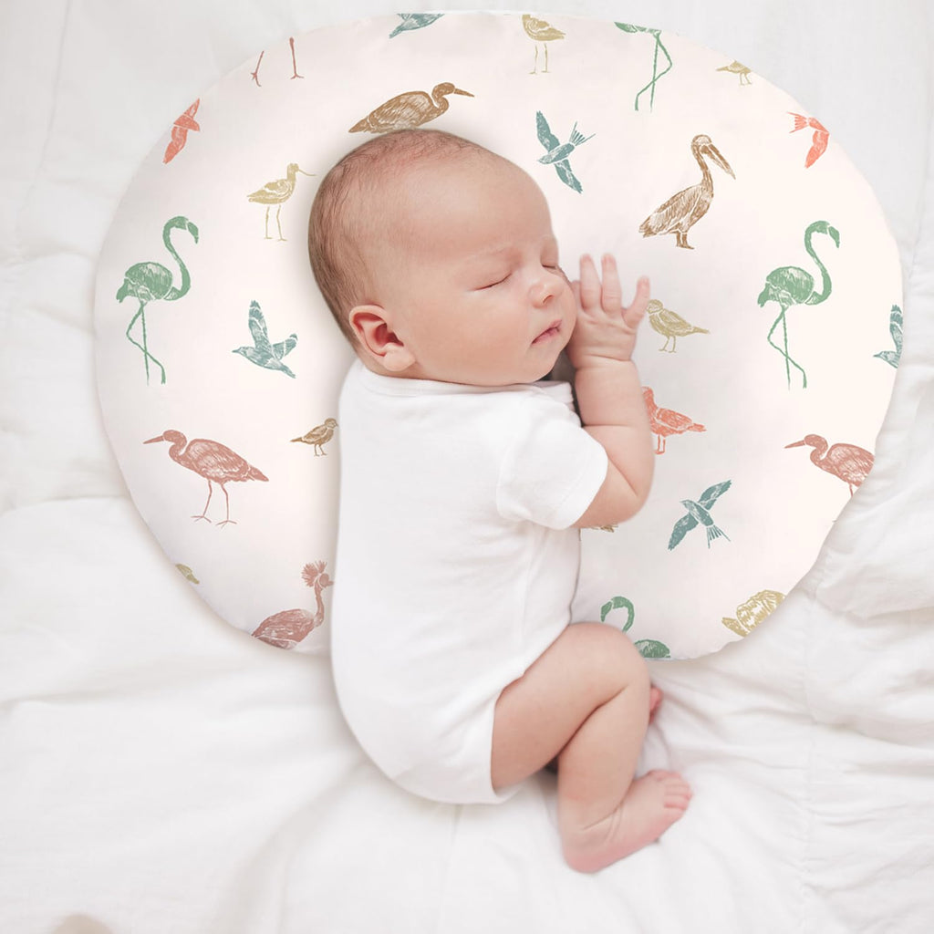 Nursing Pillow Covers 2 Pack, Soft & Breathable Removable Breastfeeding Pillows Covers for Feeding Pillows, Nursing