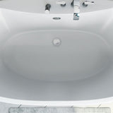 Montego 60 inch L x 27 inch H White Acrylic Freestanding Bathtub