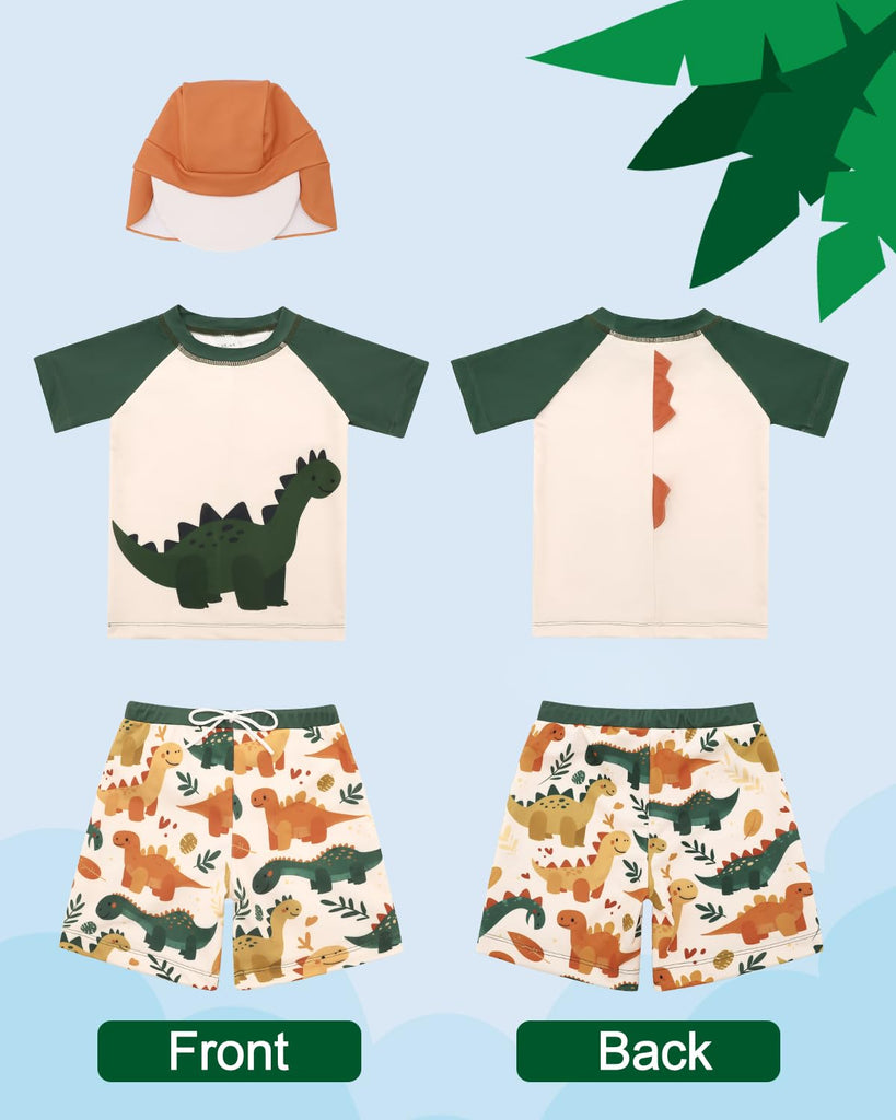 Piece Boy Swimsuit, Boys' Rash Guard Sets, Bathing Short Sleeve Swimwear ST-K01