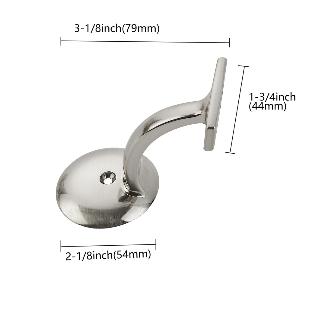 10 Pack 3 Inch Brushed Satin Nickel Handrail Stair Brackets Stair Heavy Duty Stair Brackets Support Handrail Brackets