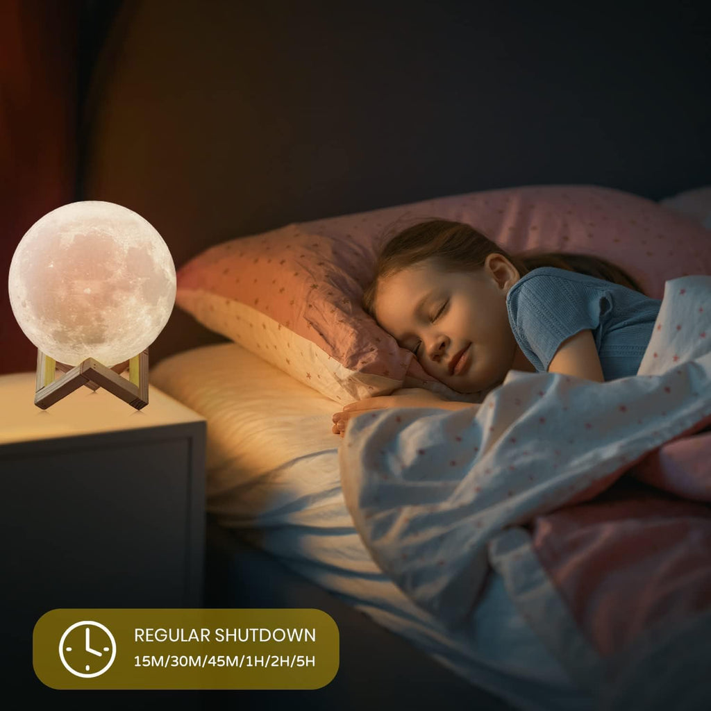 Moon Lamp Night Light for Kids Boys Grils Baby Nursery, 128LED Colors