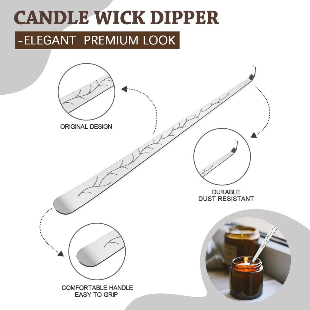 6 in 1 Candle Accessory Set,Candle Wick Trimmer Cutter,Candle Wick Dipper,Candle Wick Snuffer, Rechargeable Candle