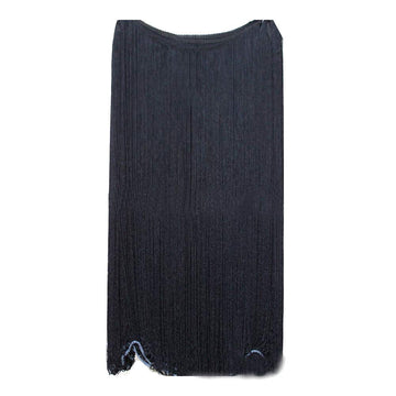 24inch Width Fringe Trim Tassels Latin Clothing Curtain Accessories Manual DIY Lace (Black) - 1yard
