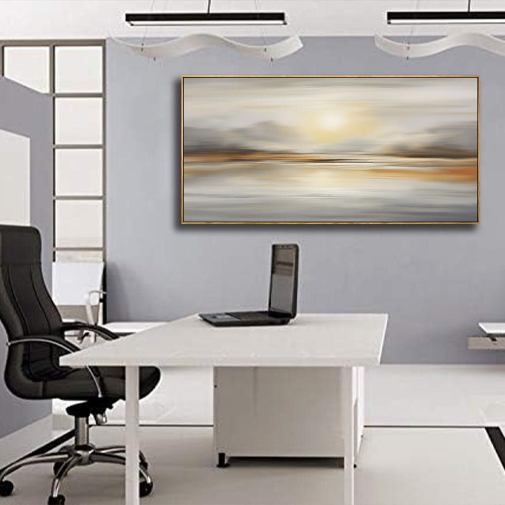 Framed Wall Art Abstract Seascape Canvas Printing Wall Decor Artwork Bedroom Dining Room Home Office Decor 24"x48"