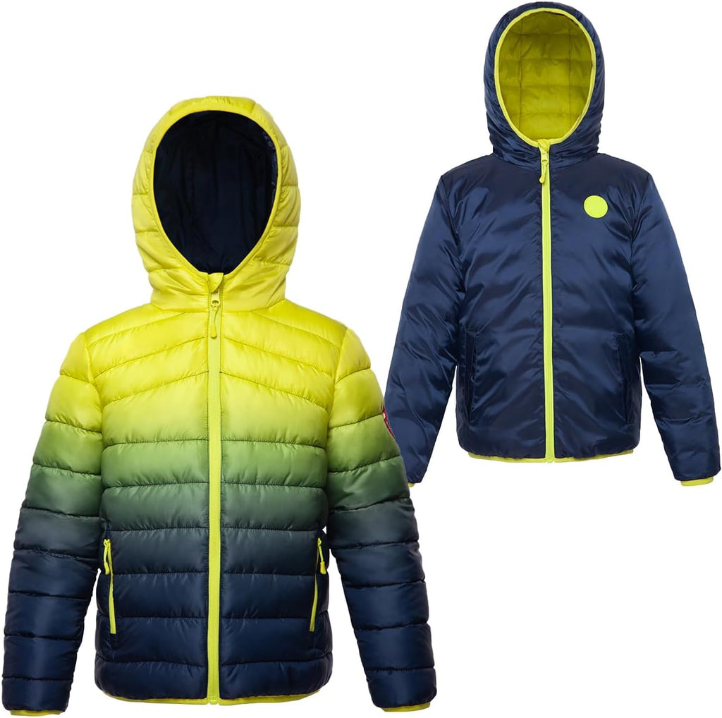Boys' Reversible Lightweight Water-Resistant Puffer Jacket