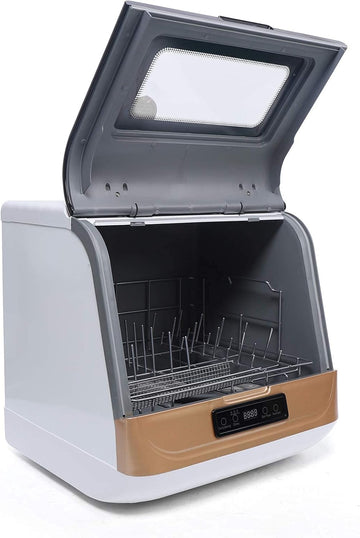 Portable Countertop Small Dishwasher Machine, 5-Liter Compact Spray Type Built-In Dishwasher with 4 