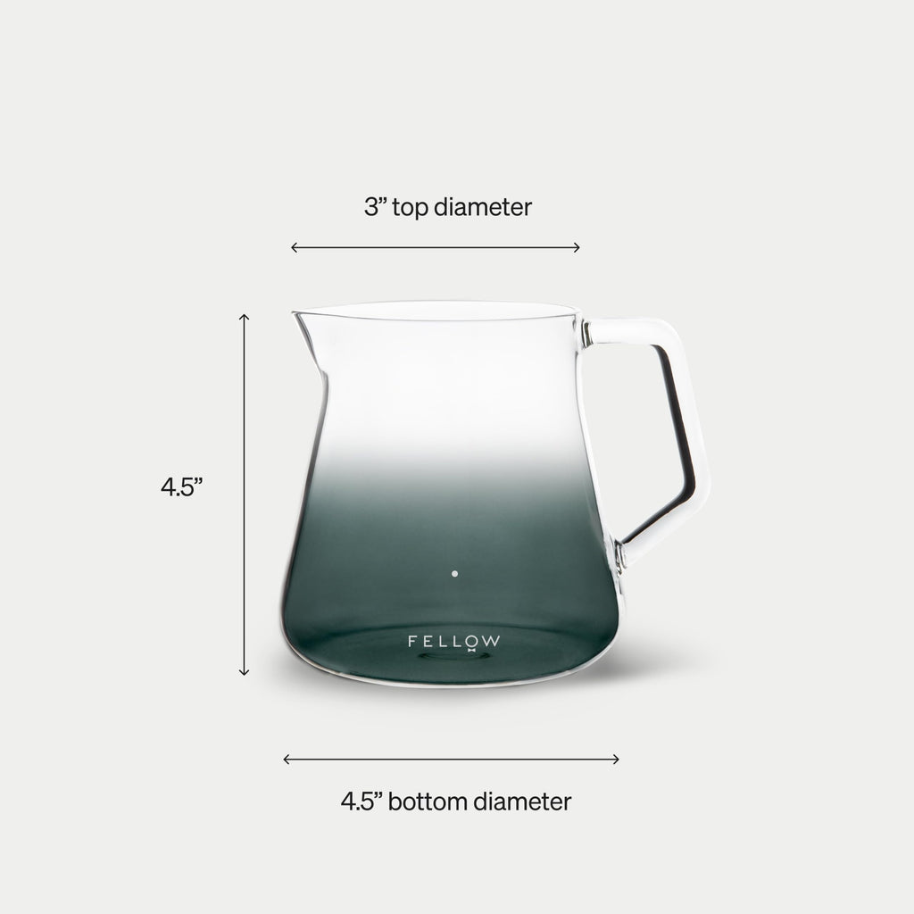 Mighty Small Smoke Grey Coffee Carafe, 16.9 oz Pour Over Server
