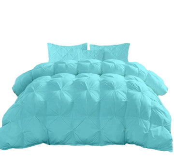 Decor Pinch Pleated Down Alternative Comforter California King Size 102 x 96 Inches 1pc Comforter & 4 pcs