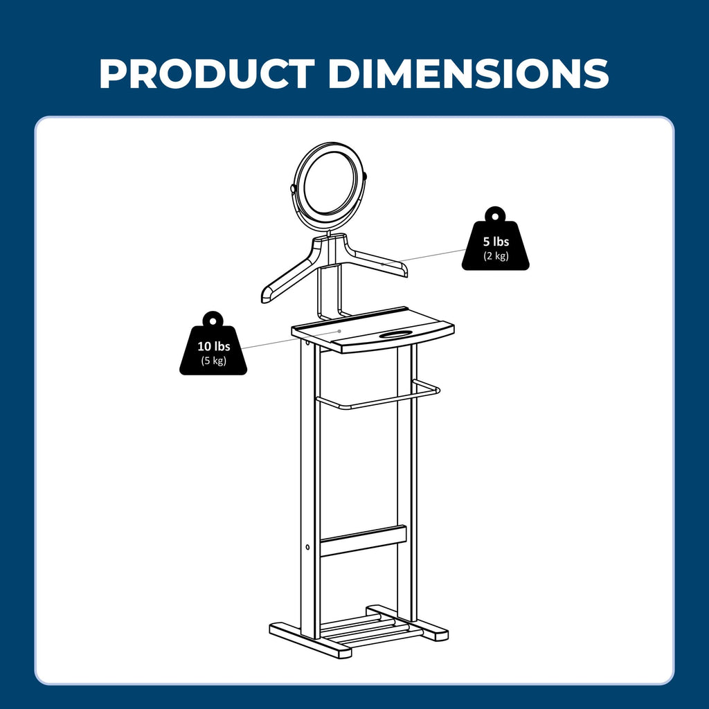 Carson Valet Stand, Brown