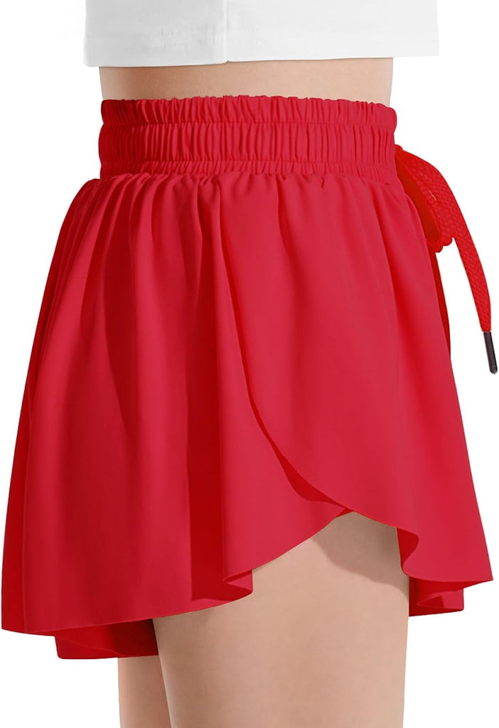 Butterfly Shorts Girls, in-1 Teen/Kids Girl Flowy Athletic Skort