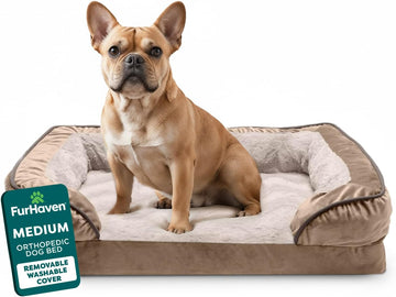 Orthopedic Dog Bed for Medium Dogs, Perfect Comfort Sofa with Removable Bolsters with Orthopedic Egg Crate Foam