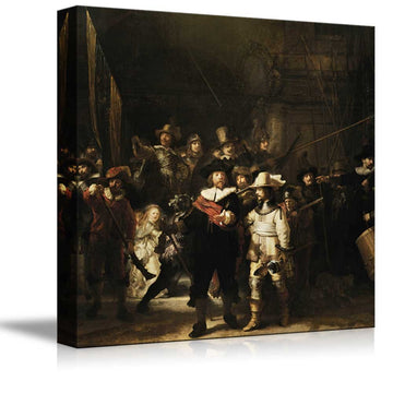 Nachtwacht (or The Night Watch) by Rembrandt Famous Fine Art Reproduction World Famous Painting Replica on ped Print