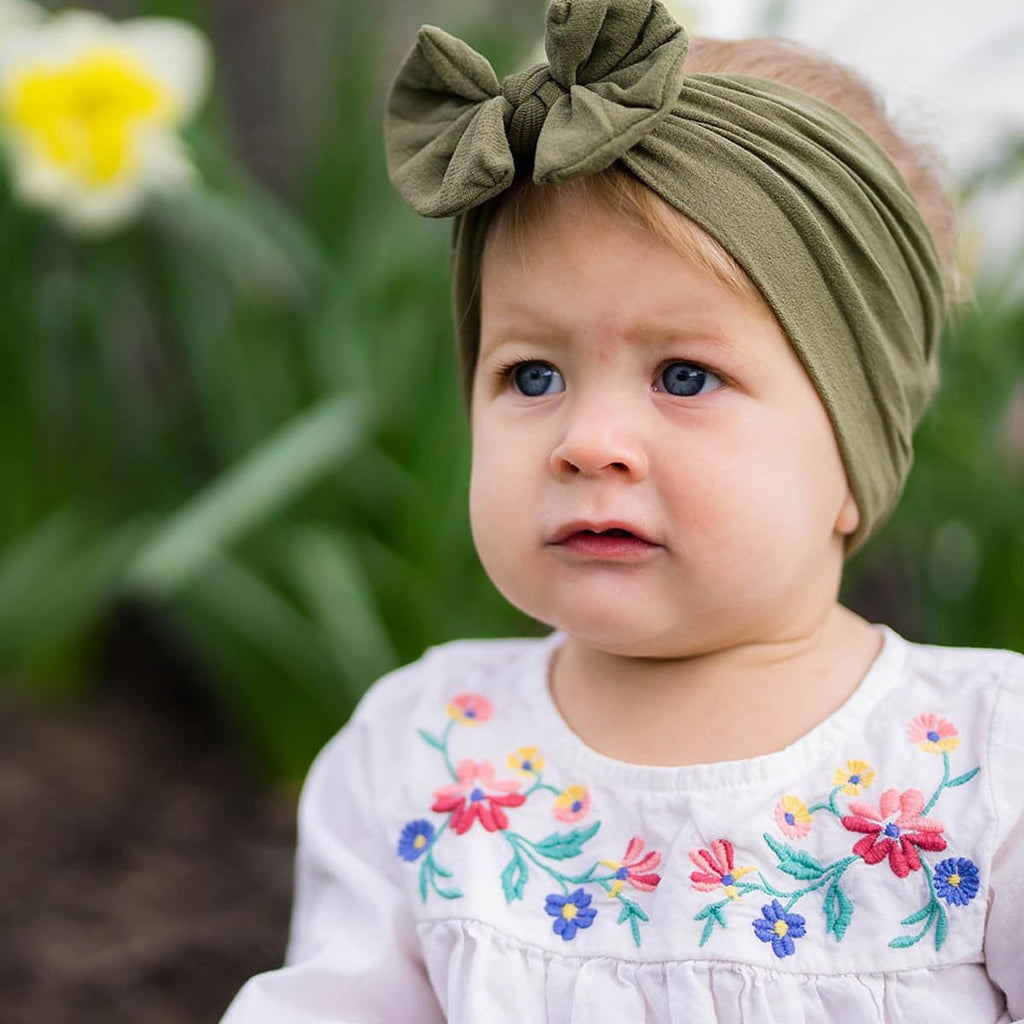 25PCS Baby Nylon Headbands Soft Baby Girl Headbands with Hair Bows