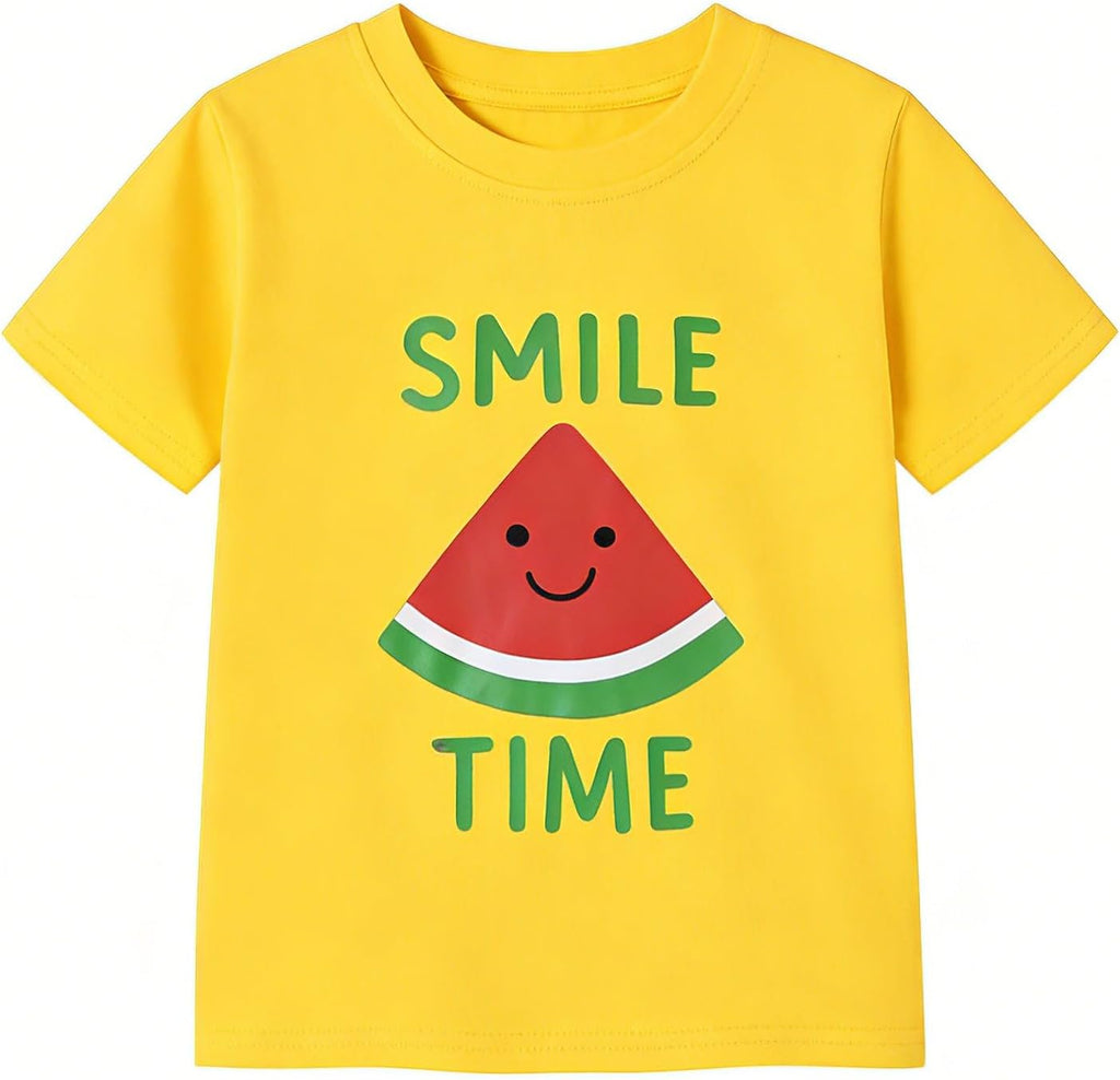 Toddler Girls Graphic T Shirts 3 Pack 100% Cotton Cute Spring Summer Short Sleeve Tees Soft Breathable Tops