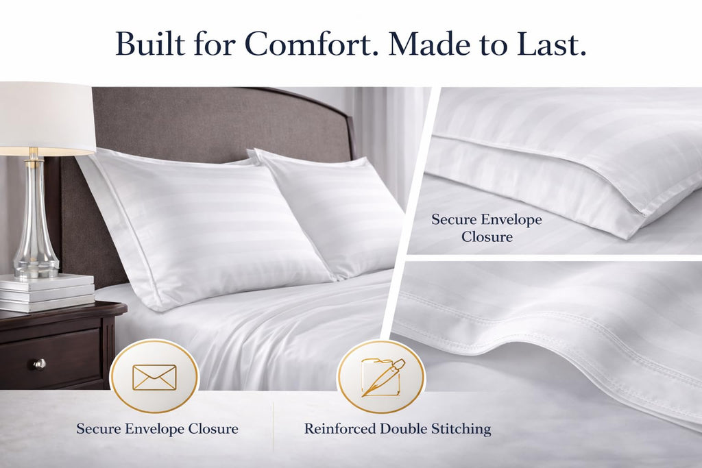 100% Egyptian Cotton Sheets King Size - 1000 Thread Count Luxury Hotel Sateen Weave Sheet Set, Soft & Breathable, 17"