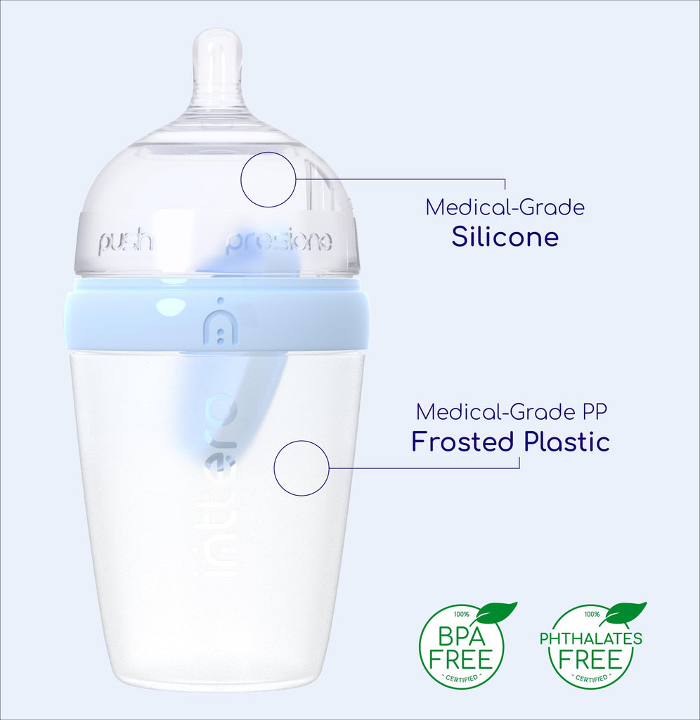 Bottles with Built-in Formula Dispenser, Anti-Colic Wide Neck Design for Newborn Feeding and Everyday Baby