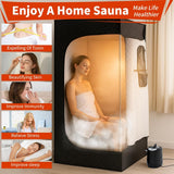 1-Person Portable Steam Sauna Tent for Home, 3L 1500W Sauna Box for Relaxation & Detoxification with Folding Chair