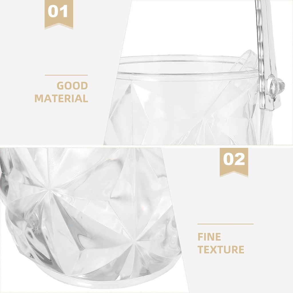 Portable Plastic Ice Bucket with Tongs Events