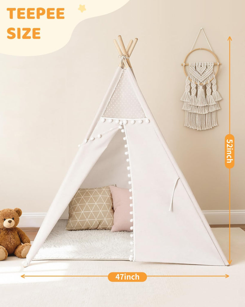 Teepee Tent Play Tents Girl Boy Indoor Outdoor Gift Playhouse Toy