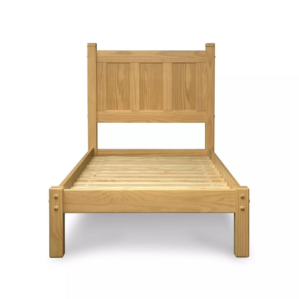 Shaker Panel Platform Bed, Full, Natural Solid Wood