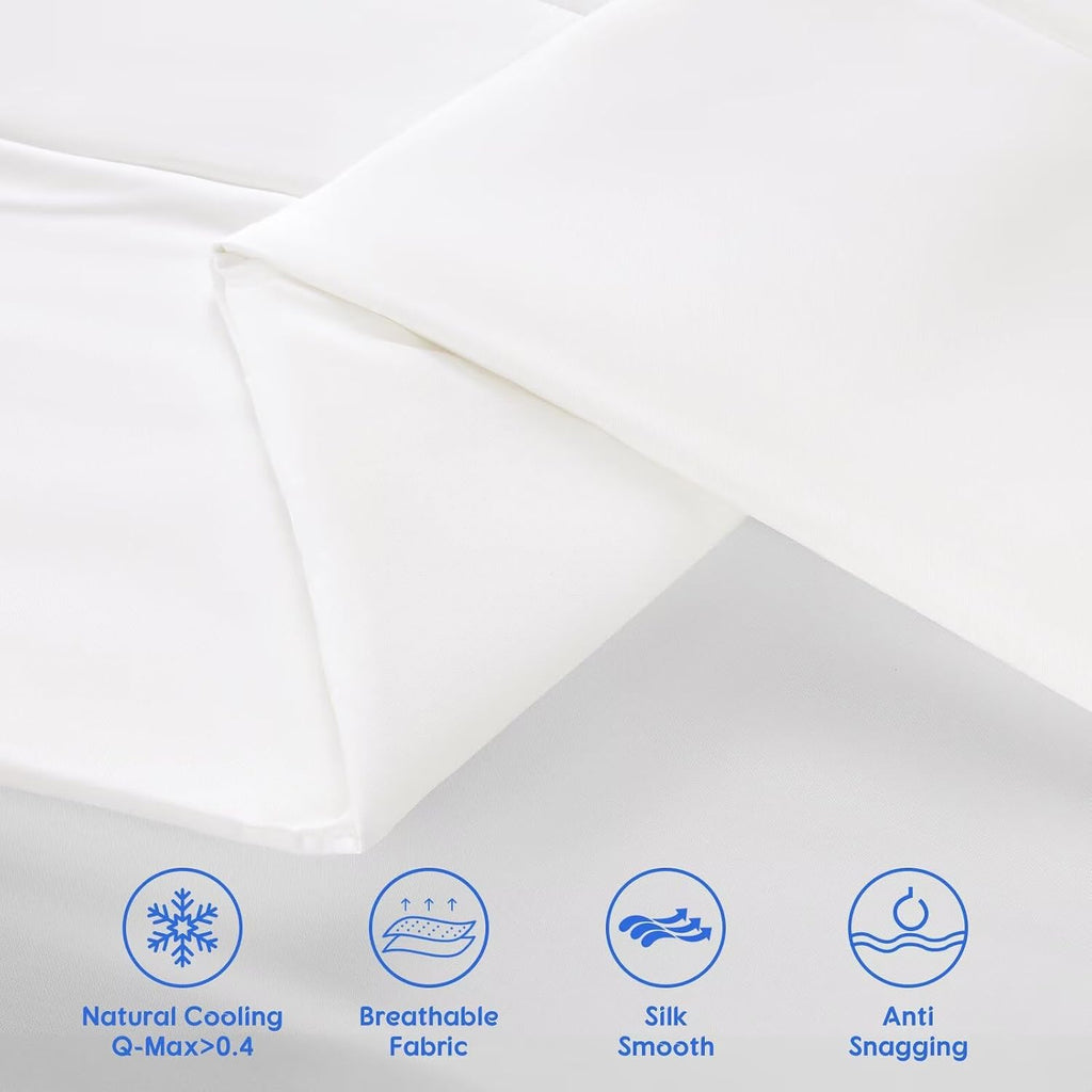 Cooling Comforter King Size, 100% Rayon Derived from Bamboo Shell, Cooling Blanket for Hot Sleepers, Q-Max>0.48