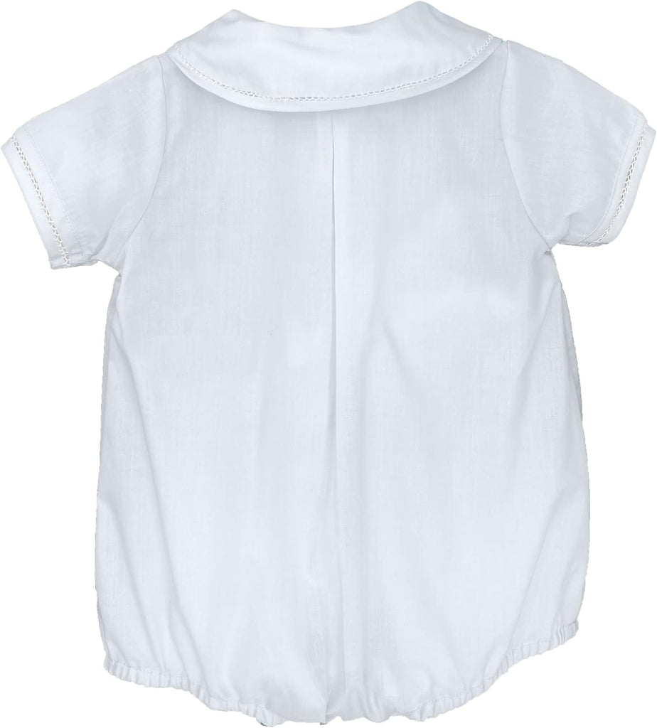 Baby Boys' Sailor Romper with Embroidered Anchors