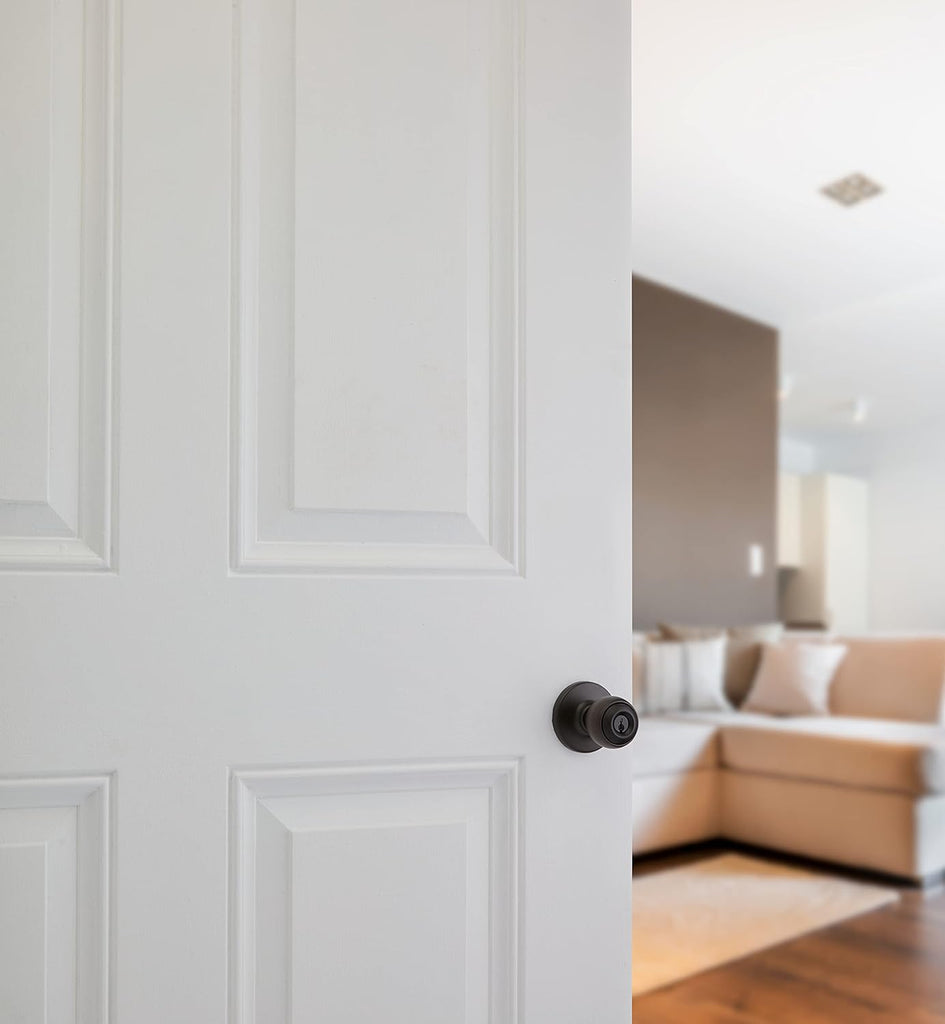 Polo Entry Door Knob with Lock and Key, Secure Keyed Handle Exterior Doorknob, Front Entrance and Bedroom, Venetian