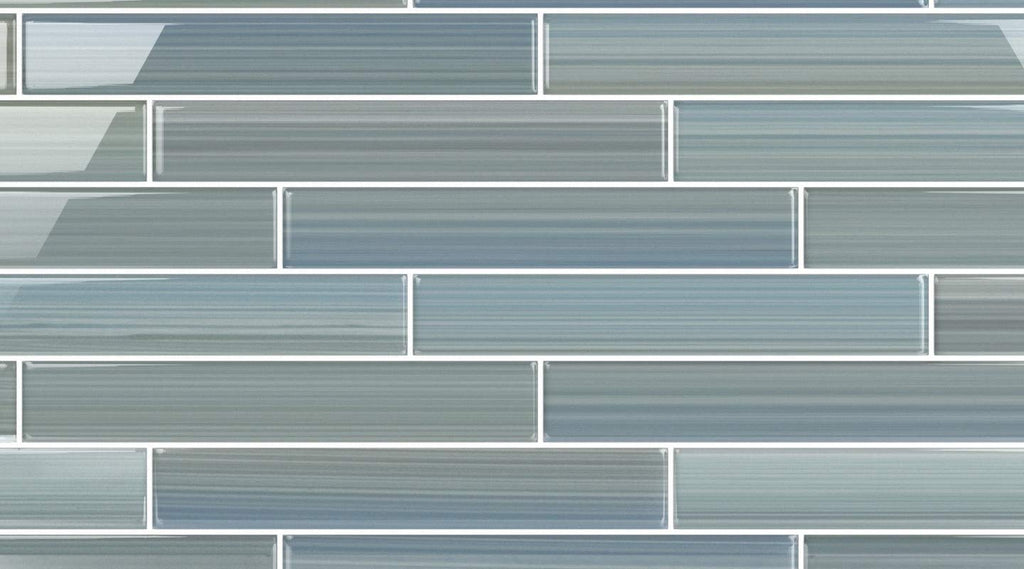 Wintermoss Glass Subway Tile Backsplash or Bathroom, 2x12