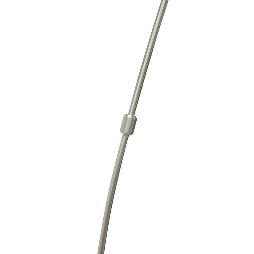 Greens Stars Sophia Adjustable 81-Inch Arc Floor Lamp Shade and White Marble Base